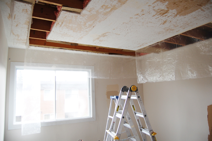 bedroom ceiling renovation for pot lights