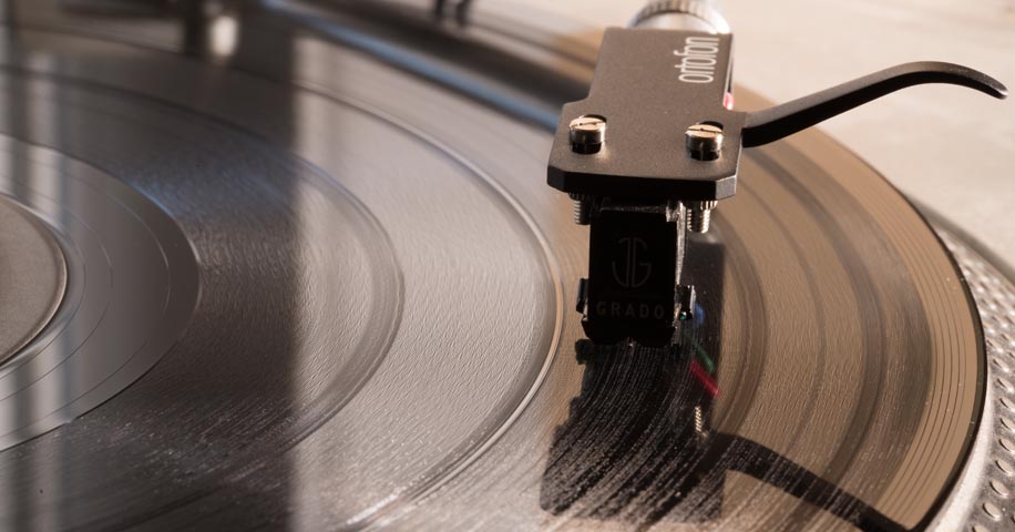 vinyl record on turntable